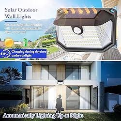 6-Pack Solar Wall Lights Outdoor with 3 Modes