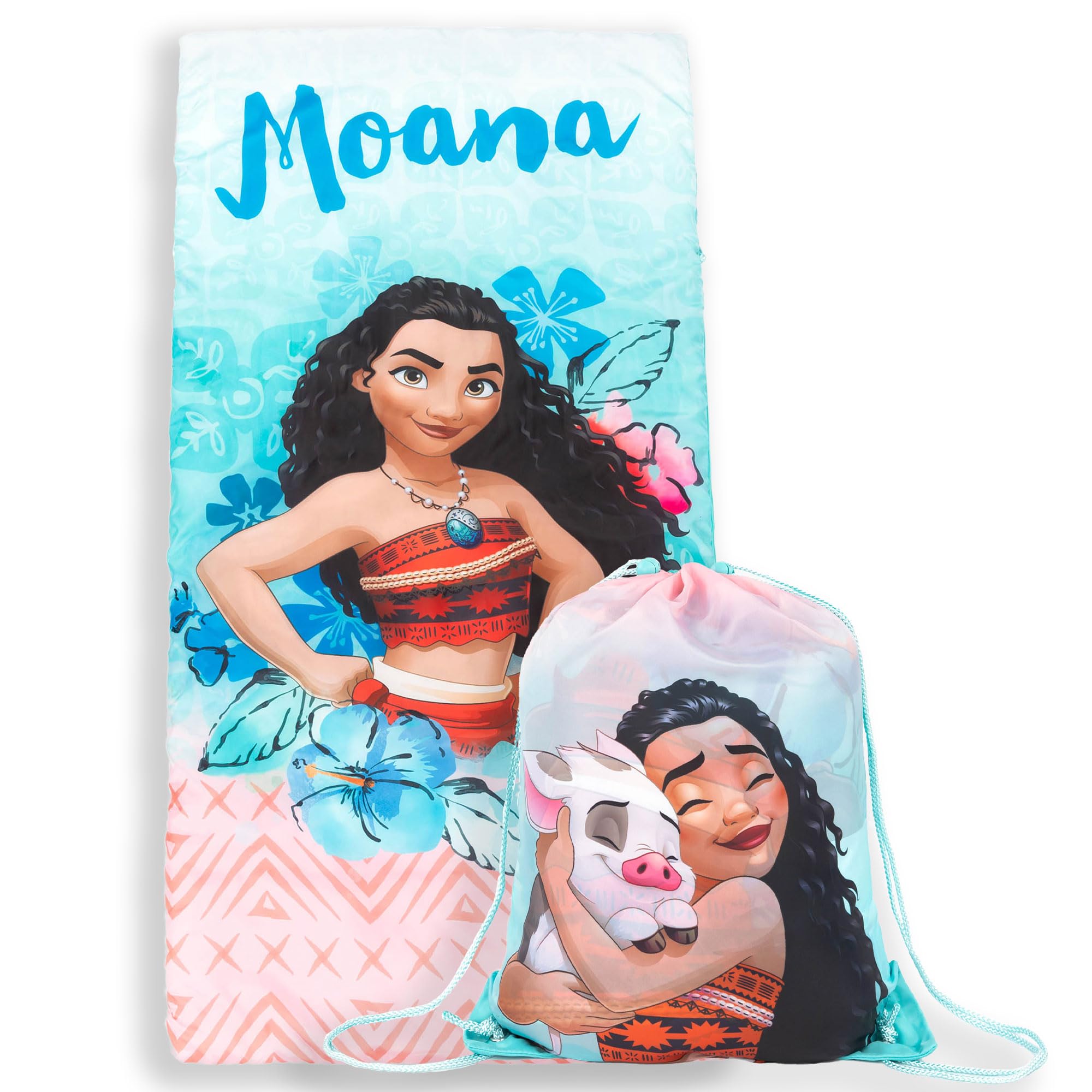 Jay Franco Disney Moana Tropical Slumber Sack - Cozy & Warm Kids Lightweight Slumber Bag/Sleeping Bag (Official Disney Product) Image