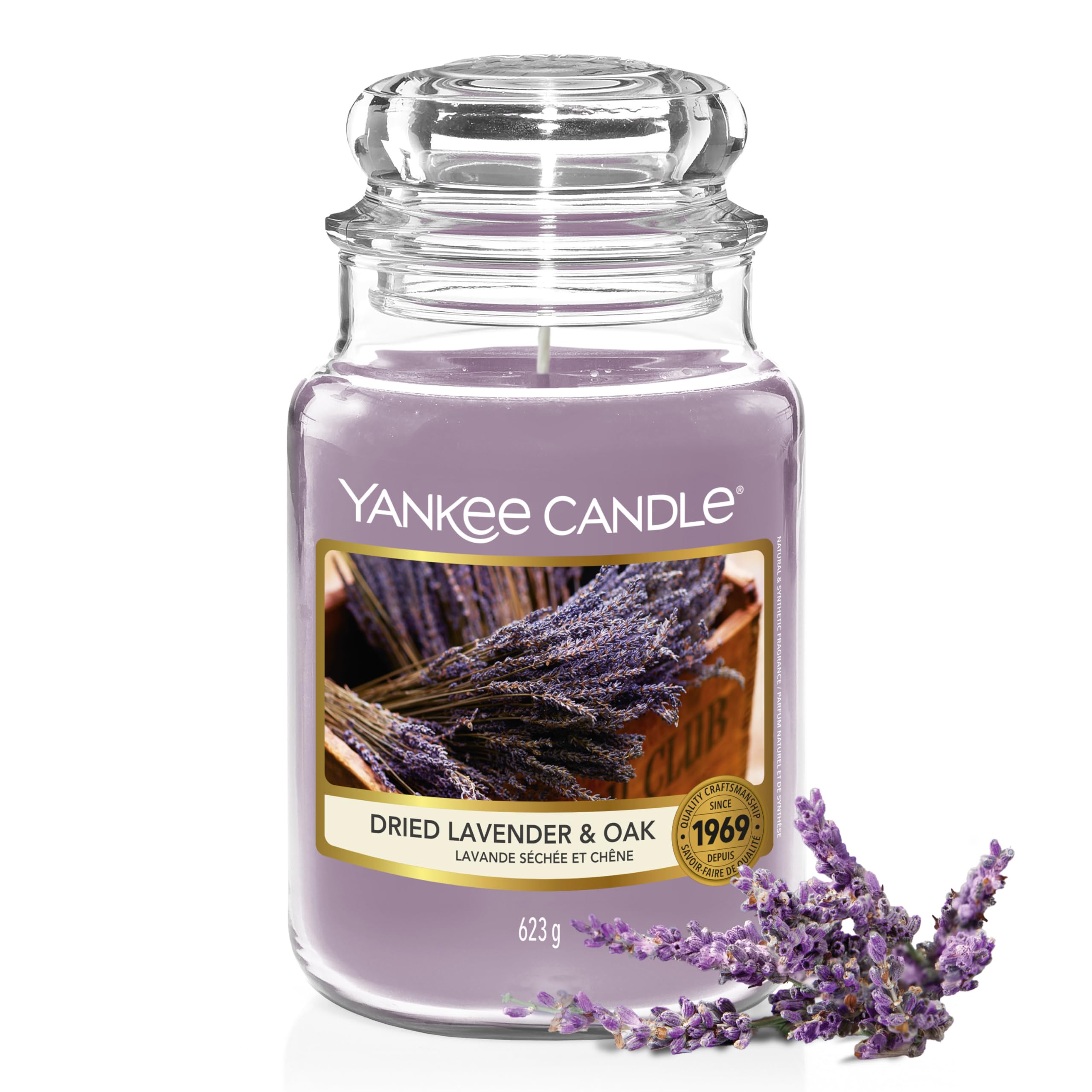 Yankee Candle Scented Candle | Dried Lavender & Oak Large Jar | Long Burning Candles: up to 150 Hours | Perfect Gifts for Women