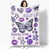 50'' x 40'' Music Olivia Singer Throw Blanket, Gifts for Boys Girls Fans Women, Soft Blankets All Seasons, Plush Cozy Lightweight Flannel Quilts for Bedroom Sofa Couch Living Room Decoration