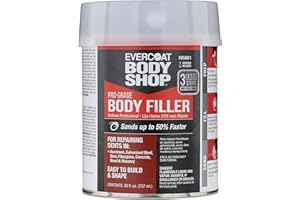 Evercoat Body Shop 105001 Pro-Grade Body Filler, Fast Drying and Lightweight Multipurpose for Dents in Aluminum, Fiberglass & More, Easy Mix Hardener Included 26 Fl Oz.