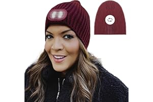HEAD LIGHTZ® Rechargeable LED Beanie Hat – Hands-Free Lighted Cap for Running, Walking & Camping – As Seen on Oprah’s Favorite Things – Machine Washable, Unisex
