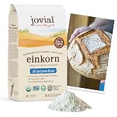 Jovial Organic Einkorn Unbleached All Purpose Flour, Non-GMO, 32 Oz, 4 Pack | Bread Baking Flour for Sourdough, High Protein, Organic Pizza &amp; Pasta, European Italian, Glyphosate Free