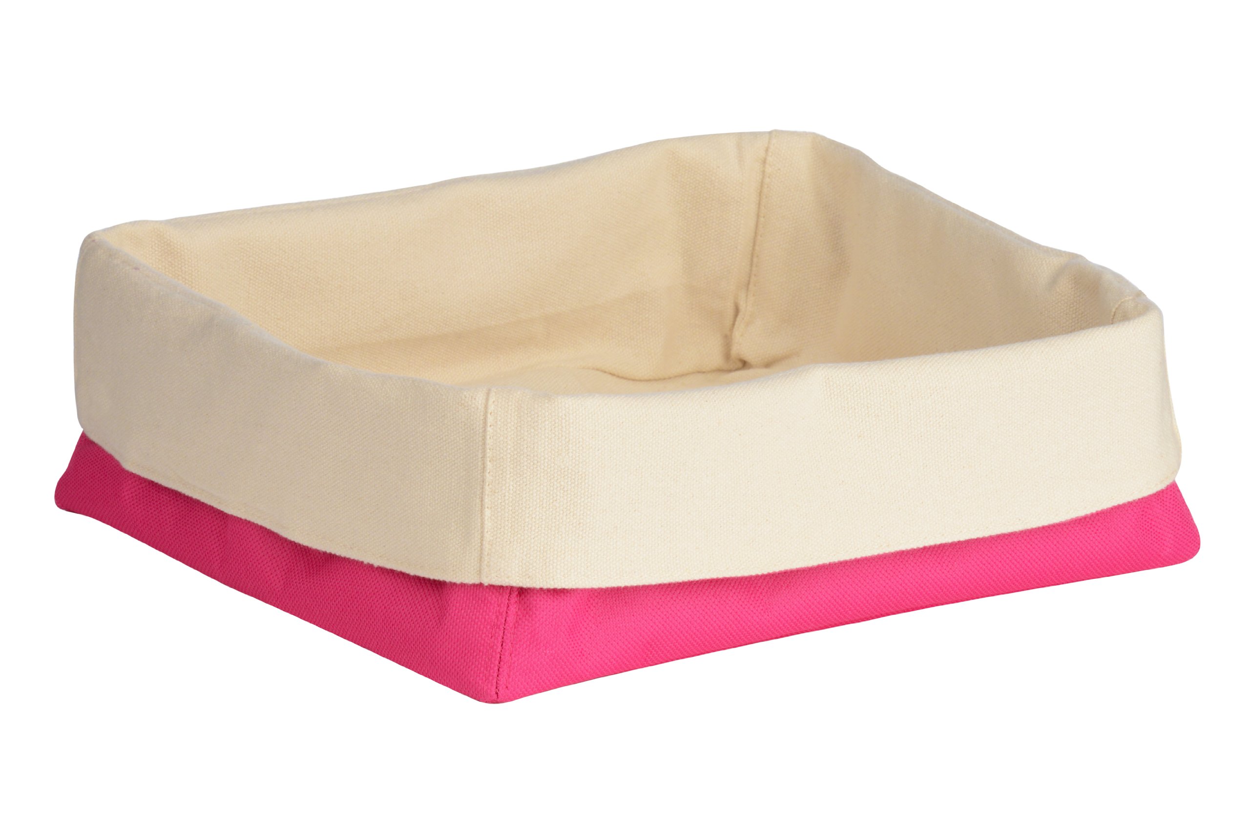Premier Housewares Bread Basket, 15 x 26 x 23 cm - Hot Pink/Cream