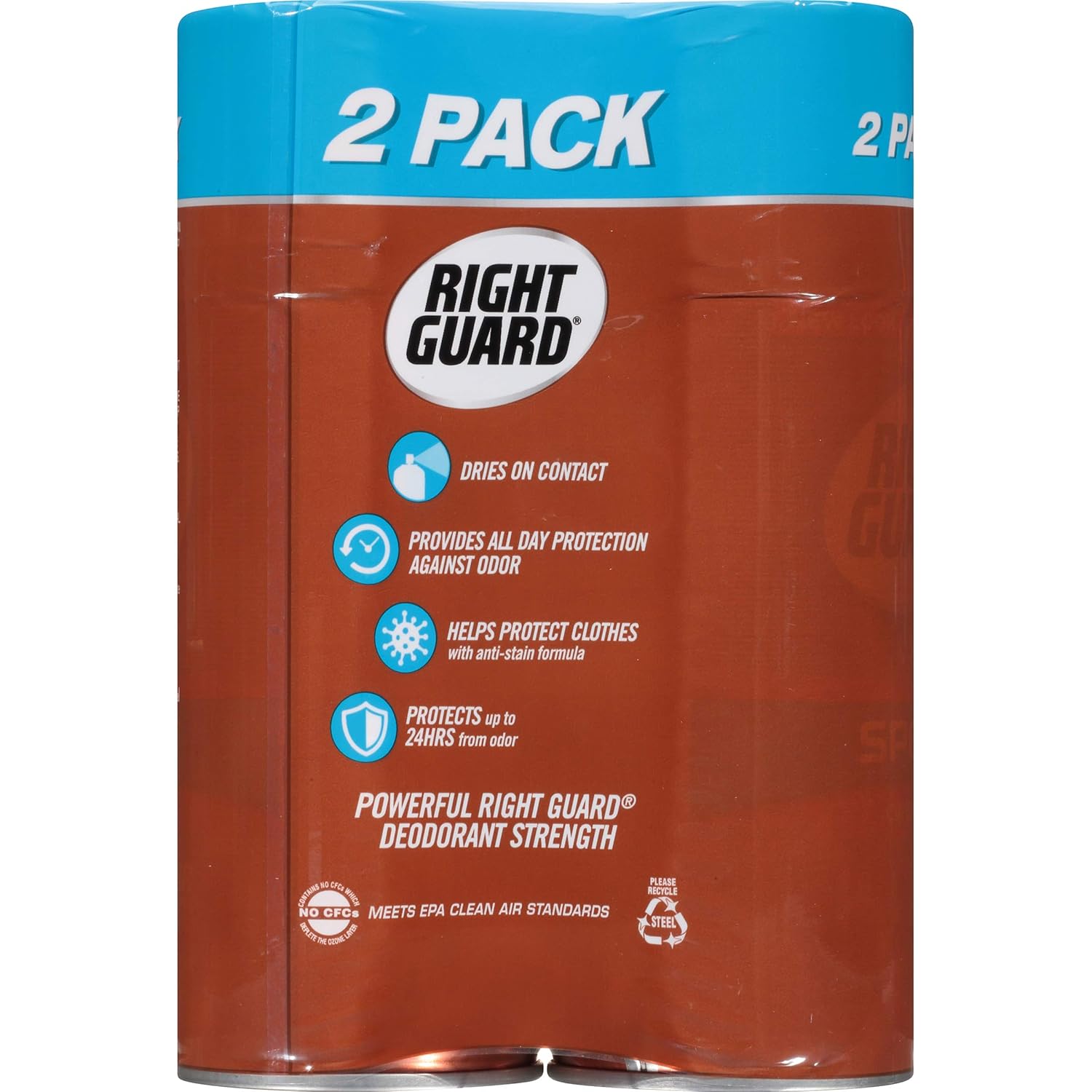 Right Guard Sport Original Deodorant Aerosol Spray, 2 Count : Beauty