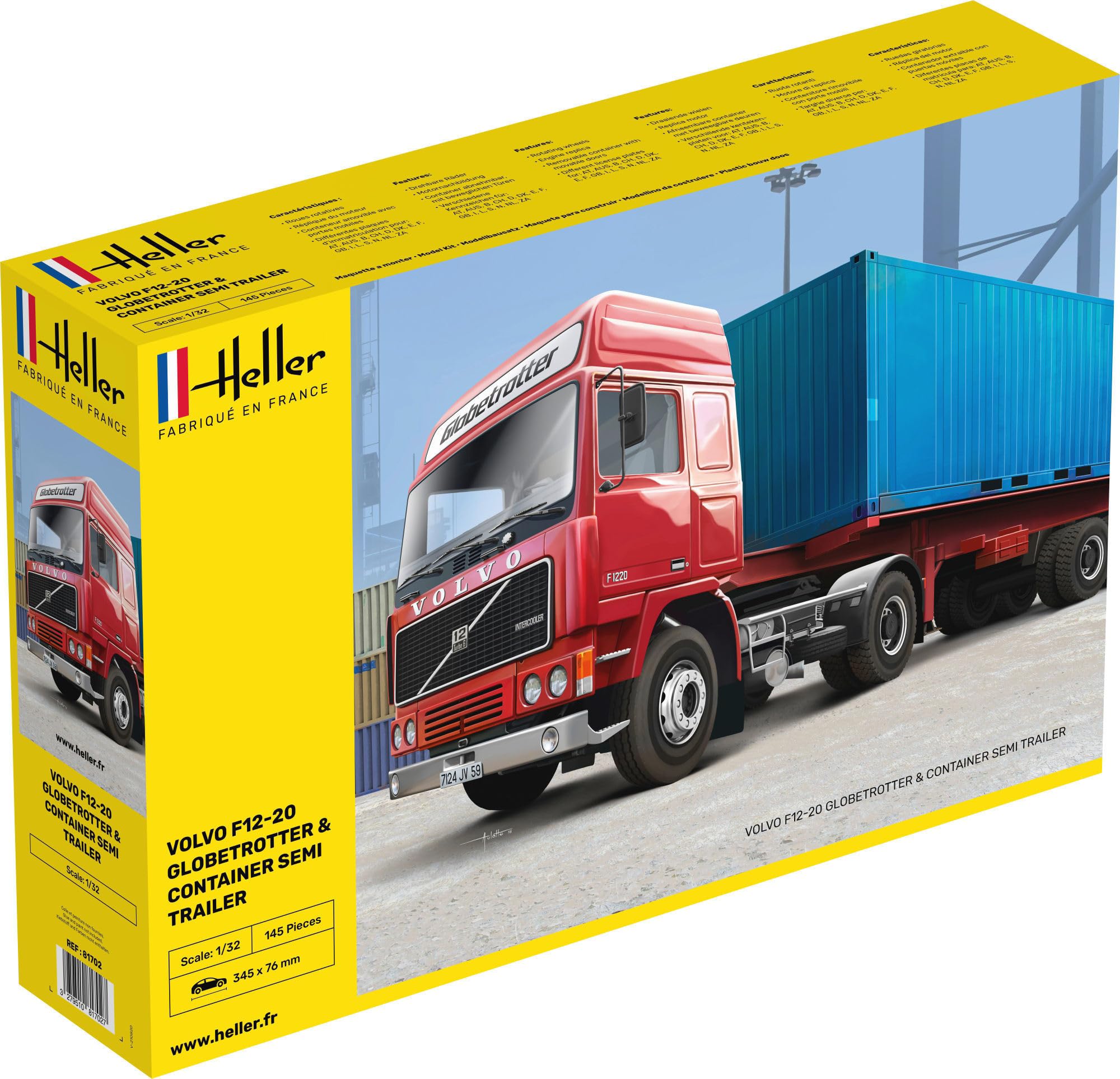Heller 1: 32 - Volvo F12-20 Globetrotter & Container