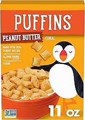 Barbara's Bakery Puffins Peanut Butter Cereal, Non-GMO, Vegan, 11 Oz Box