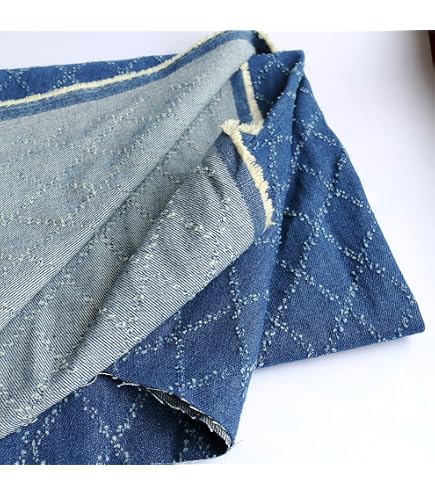 Minerva Crafts Plain Washed Chambray Denim Dress Fabric Navy Blue