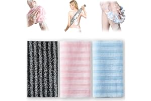 Exfoliating Shower Towel, Long Back Towel Exfoliating Bath Towel, Body Back Scrubber Towels for Shower, for Women Men Shower 