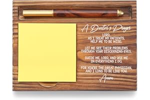 YODOCAMP Doctor Prayer Sticky Note Holder, Inspirational Gift for Doctors, Healthcare Desk Organizer, Thank You Gift for Physicians Desk Accessory TZP129
