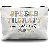 Nogrit Speech Therapy Gifts Makeup Bag,SLP Speech Pathologist Gifts, Speech Therapist Gift SLP Gifts for Speech Language Pathologist Small Cosmetic Makeup Bag for Purse