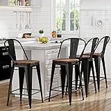 Yongqiang Barstools Set of 4 Counter Height Bar