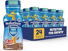 PediaSure Grow & Gain with Immune Support, 27 Vitamins & Minerals for Kids, 7g Protein, Non-GMO, Gluten-Free, Chocolate, 8-fl