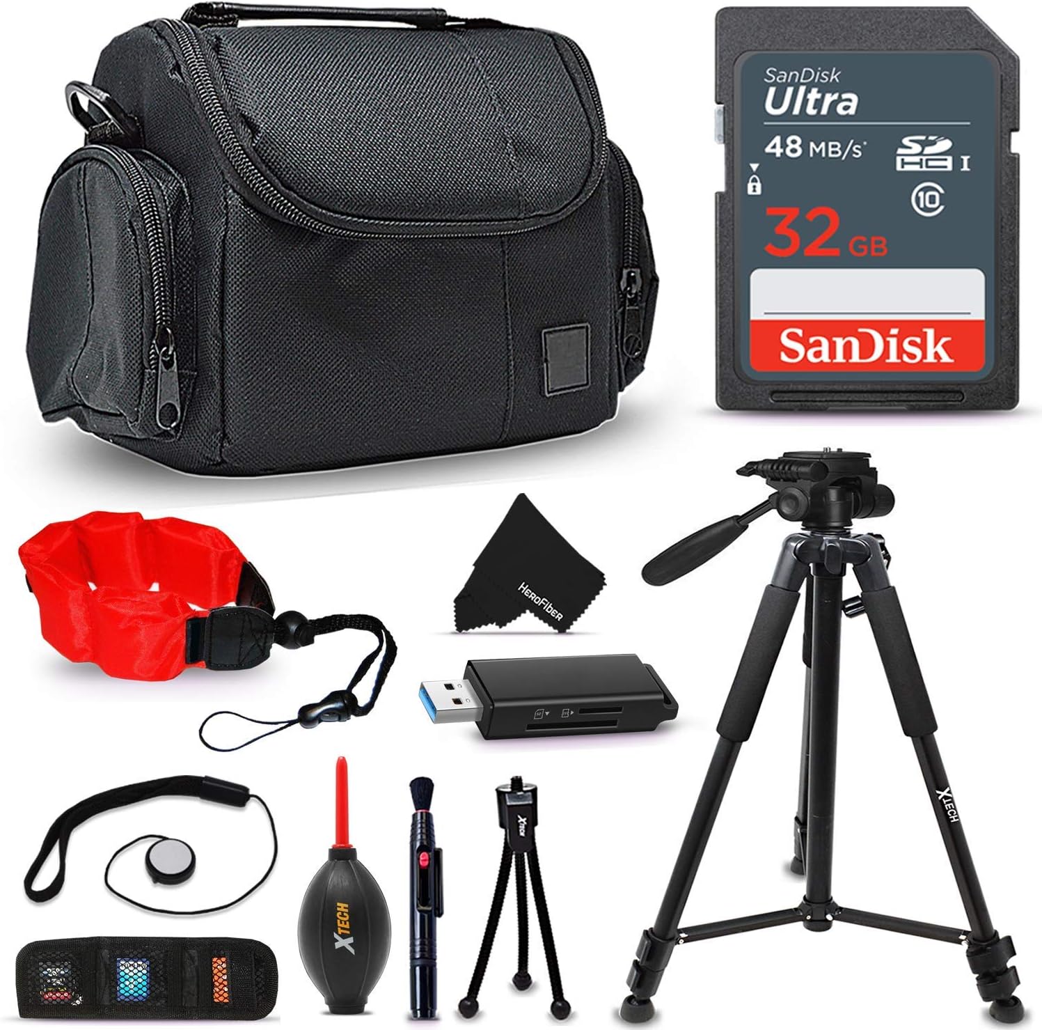 Accessories Bundle Kit for Canon POWERSHOT SX540 SX60 HS SX50 HS SX530 HS SX610 HS SX710 HS SX410 is GX 7 G1 X G1 X Mark II G1 XG15 G16 SX520 HS SX600 HS SX700 HS SX510 HS D30 D20 Cameras