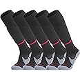 APTESOL Knee High Soccer Socks (1/3/5 Pair) Team Sport Cushion Athletic Socks for Kids Youth Adult