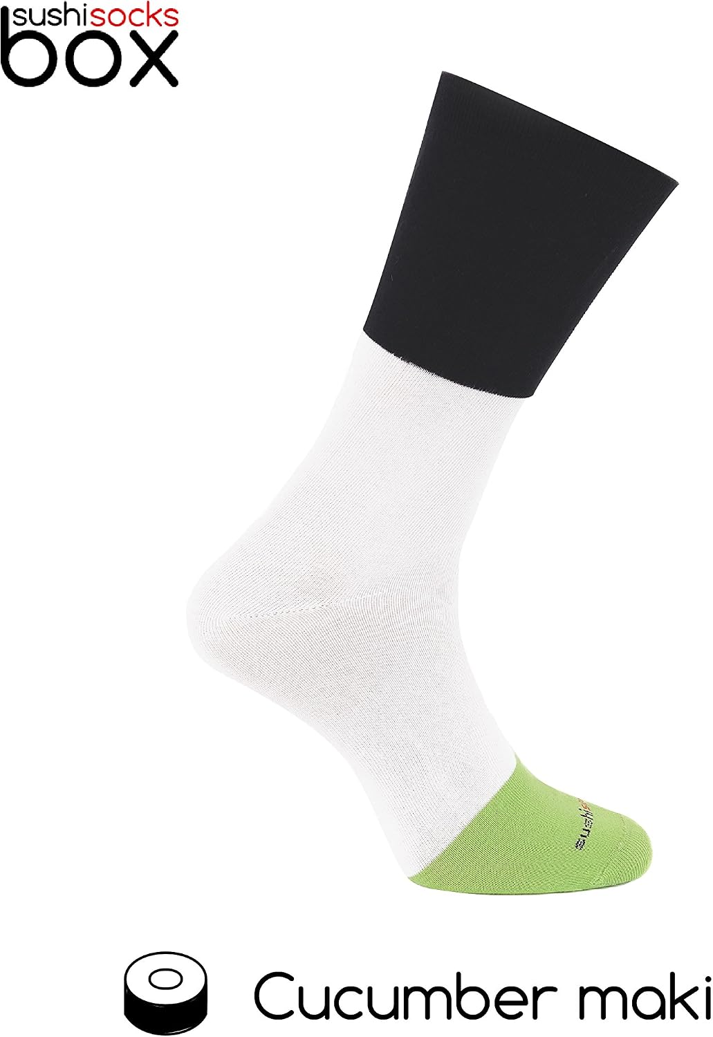 Rainbow Socks - Woman Man Sushi Socks Box Cucumber Maki - 1 Pair - Size 4-7, Maki Cucumber - Image 4