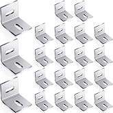 Dunzy Table Top Fastener Heavy Duty Connector, Classic, Silver, 18 Pcs | 1 x 1 Inch, Z Clip Fastener Table Top Expansion, Hardware Hardware Mounting Connector Bracket, for Wood Table Corner Assembly