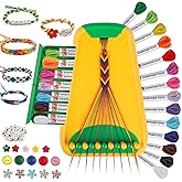 Maynacs Arts and Crafts for Kids Ages 8-12,Friendship Bracelet Making Kit for Girl,Kids Jewelry Making Kit with 28 Pre-Cut Threads,Christmas Birthday Gifts for Ages 6 7 8 9 10 11 12 Year Old Green