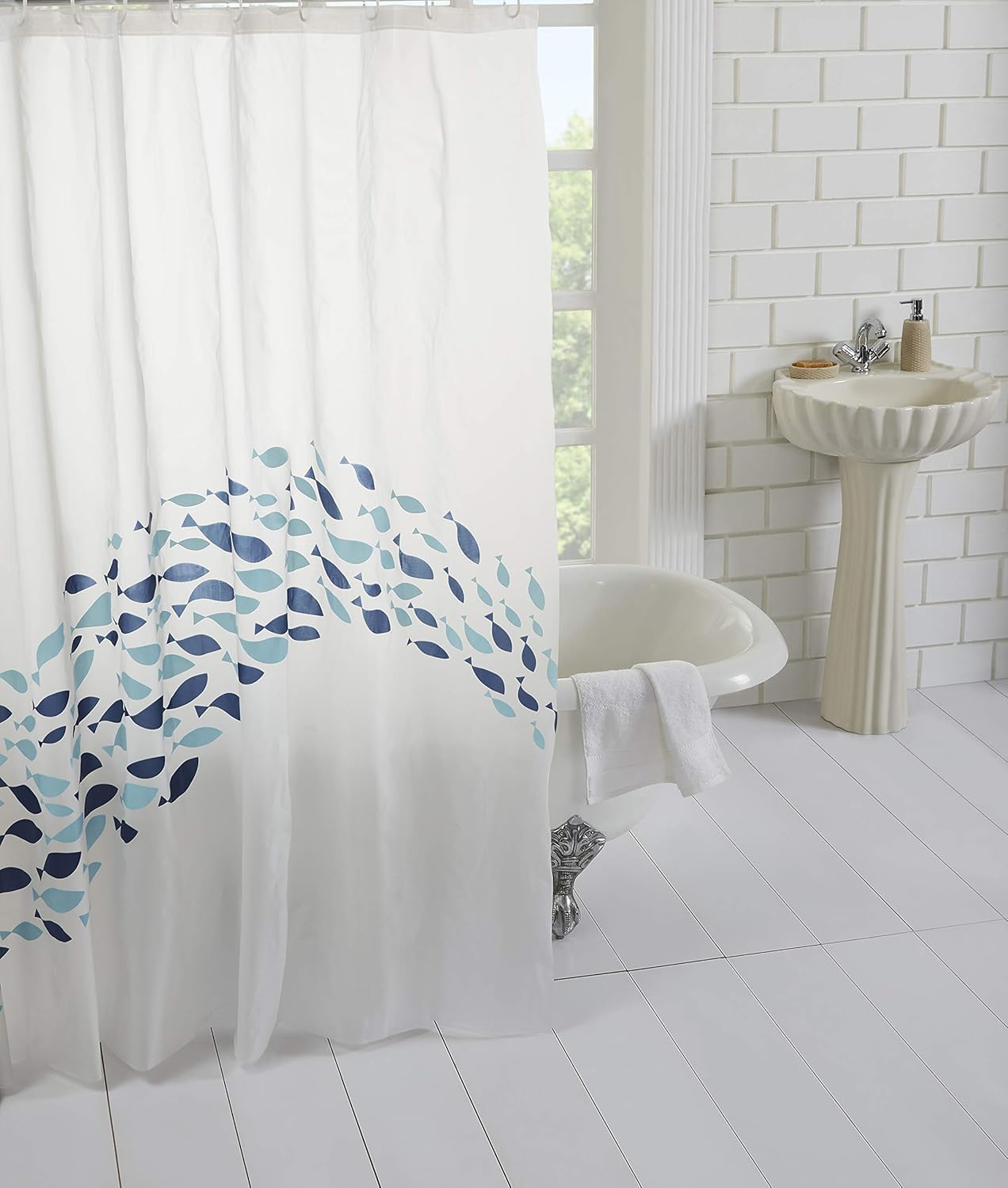 Homewards Pvc Digitally Printed Water Repellent Shower Curtain