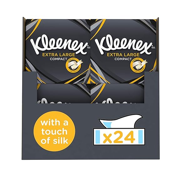 Kleenex Extra Large Mansize Facial Tissues, Pack of 24 Compact Tissue