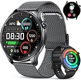 Smart Watch for Men Women Fitness: Make Answer Call Running Digital Mens Watches Waterproof Smartwatch Android Phone iPhone Samsung Compatible Step Pedometer Tracker Heart Rate Sleep SpO2 Monitor