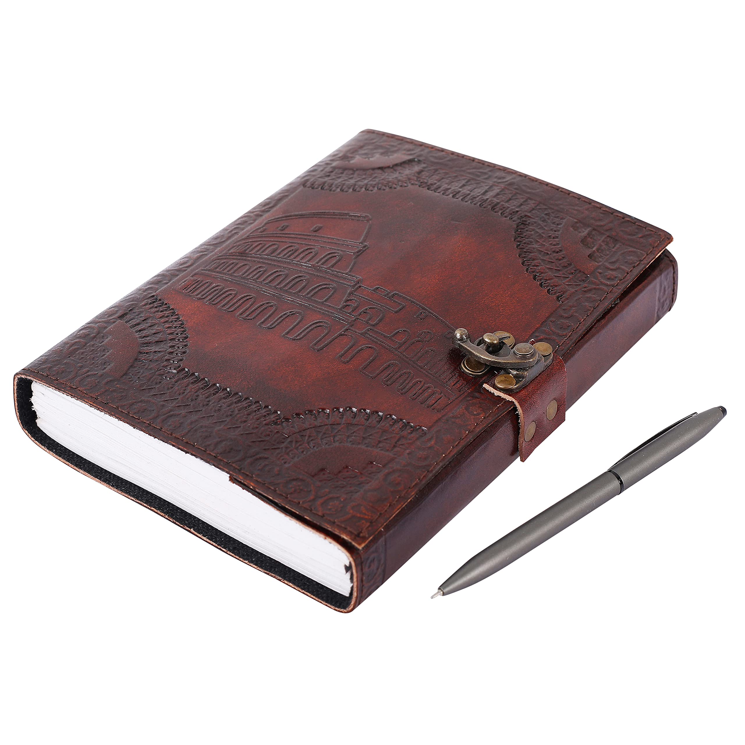 The Colleseum Brown Leather Diary 5x7