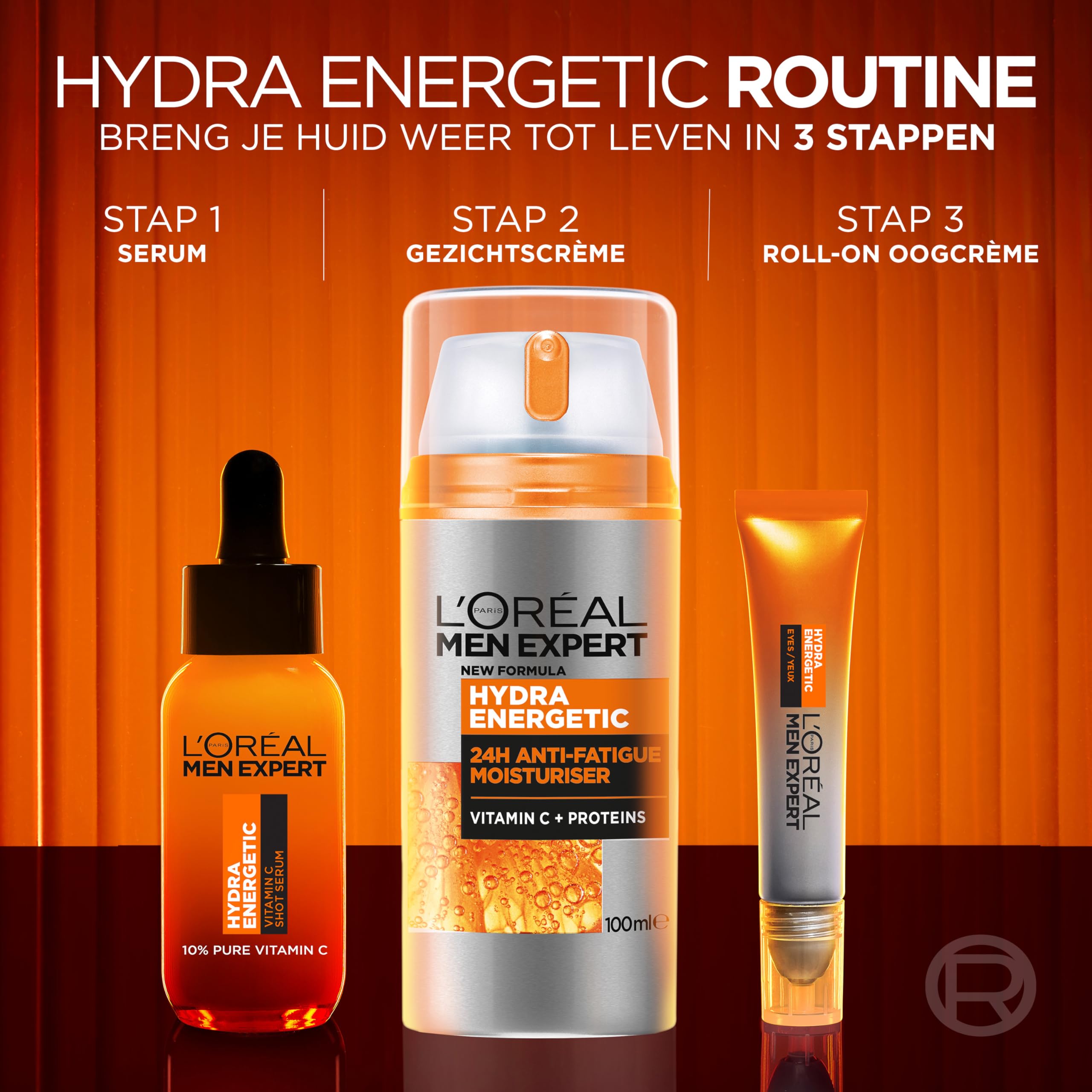 L'Oréal Men Expert XXL Gesichtspflege gegen müde Haut für Männer, Belebende Feuchtigkeitscreme 24H Anti-Müdigkeit, Gesichtscreme für Herren mit Vitamin C und Proteinen, Hydra Energy, Exklusive,1x100ml 7