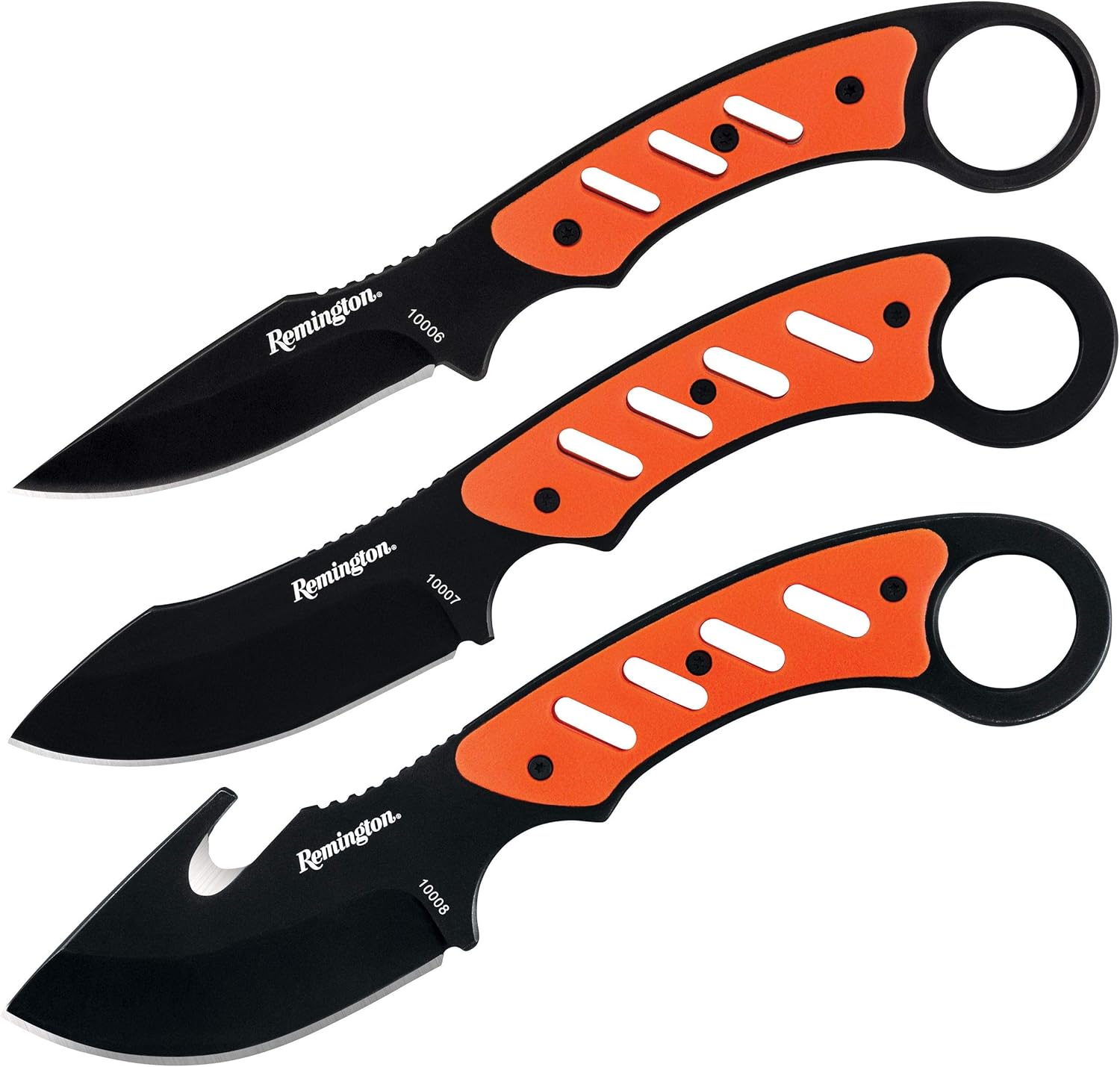 Remington Cutlery R60006 Sportsman Series Hunting Field Set with Sheath (3 Piece), Orange/Black