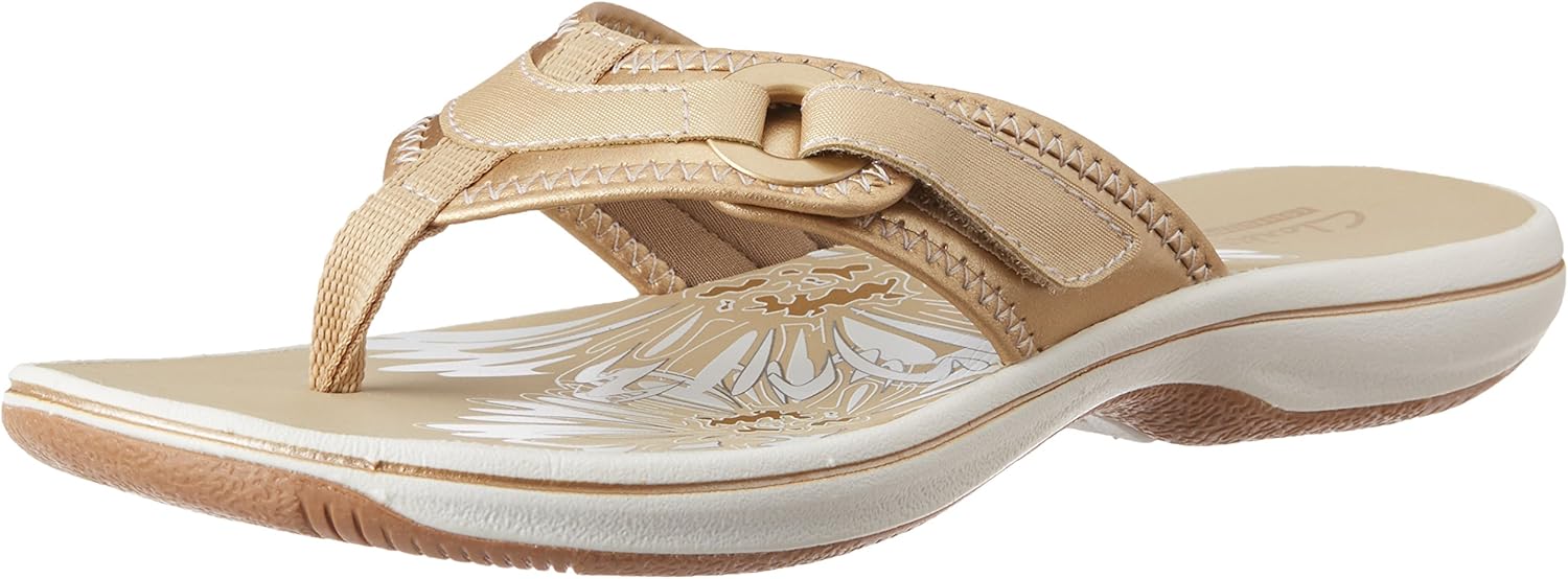 clarks gold sandals