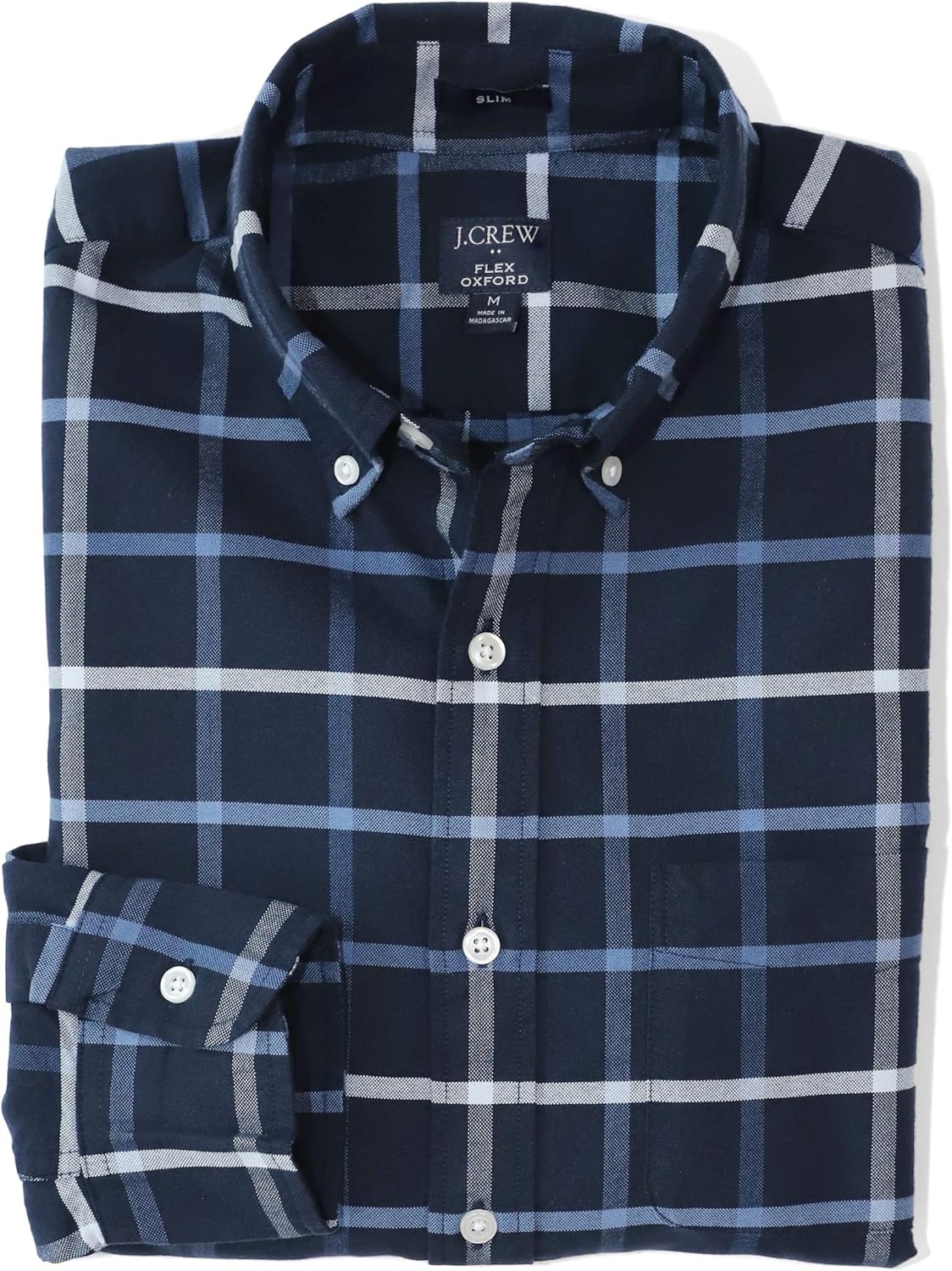 J.Crew Men's Slim Fit Patterned Oxford Shirt at Amazon Menâs Clothing store
