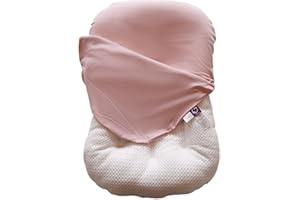 CooCooBaby Infant Lounger, Baby Nest Cover for Baby Girls & Boys, Newborn Essentials for Baby 0-12 Months, 100% Cotton Breathable (Mistyrose)