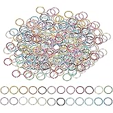 PATIKIL Open Jump Rings, 2400 Pcs 10mm Round Ring Charm Loops Connector for Jewelry Making Supplies DIY Craft Keychains Necklaces Earrings, 24 Colors