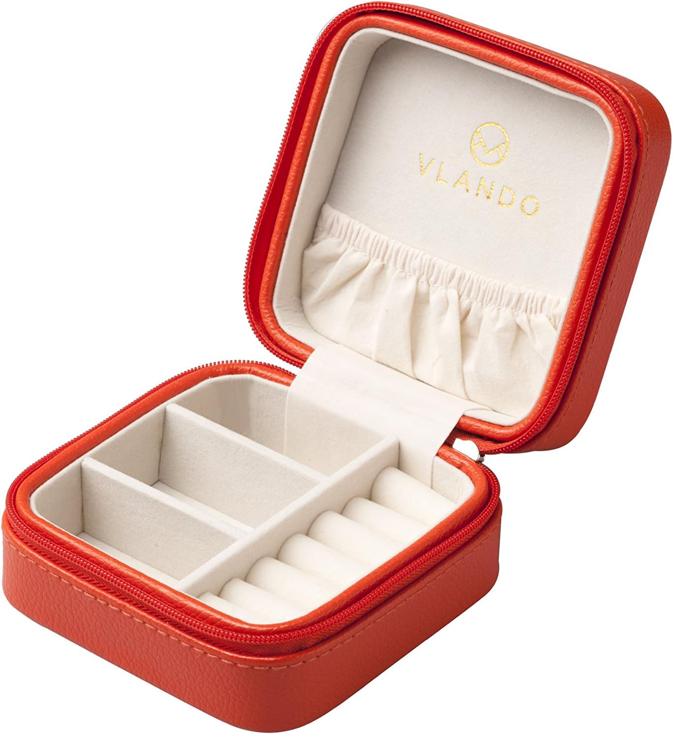 Vlando Boîte à Bijoux De Voyage Avec Miroir, Petite Boîte à Bijoux