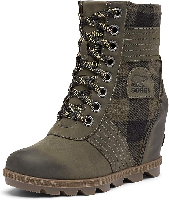 sorel lexie wedge hiker green