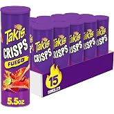 Takis Hot Chili Pepper &amp; Lime Flavored Fuego Potato Crisps, Artificially Flavored, Zero Trans Fat, 5.5 Ounces (Pack Of 15)