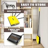 JEHONN Carpet Sweeper Manual with Horsehair Dual Rollers Yellow view 5