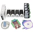 RATTMMOTOR 4 Axis Nema23 Stepper Motor Driver CNC USB Control Kit with USB CNC Breakut Board,256 Subdivision Bipolar Stepper Driver,400W 36V DC Power Supply 2.8Nm 425oz-in 3A 8mm Dual Shaft L112mm