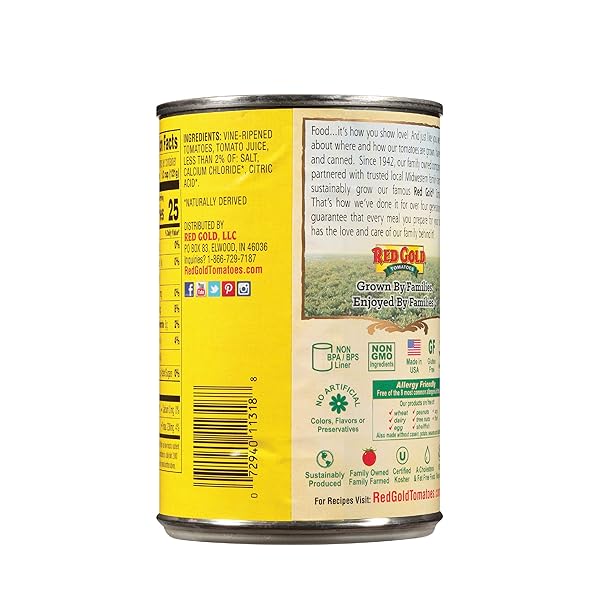 RED GOLD PETITE DICED TOMATOES, 14.5 OUNCE