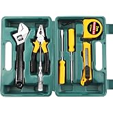 MAYWILLA 8 Piece Hand Tool Kit Basic Set,General Household Repair Small Home Tool Kit with Storage BoX for Car Maintenance,Home,DIY,Office,Garage