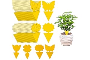LJHYCYHT 40PCS Fruit Fly Traps Yellow Sticky Traps Fungus Gnat Traps Insect Bug Traps used to catch whiteflies, mosquitoes, f