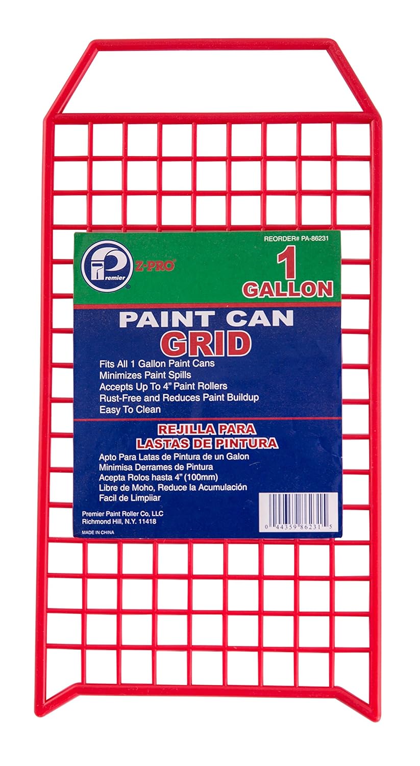PA86231 Premier 1 Gallon Mini Paint Can Grid Plastic Paint Application