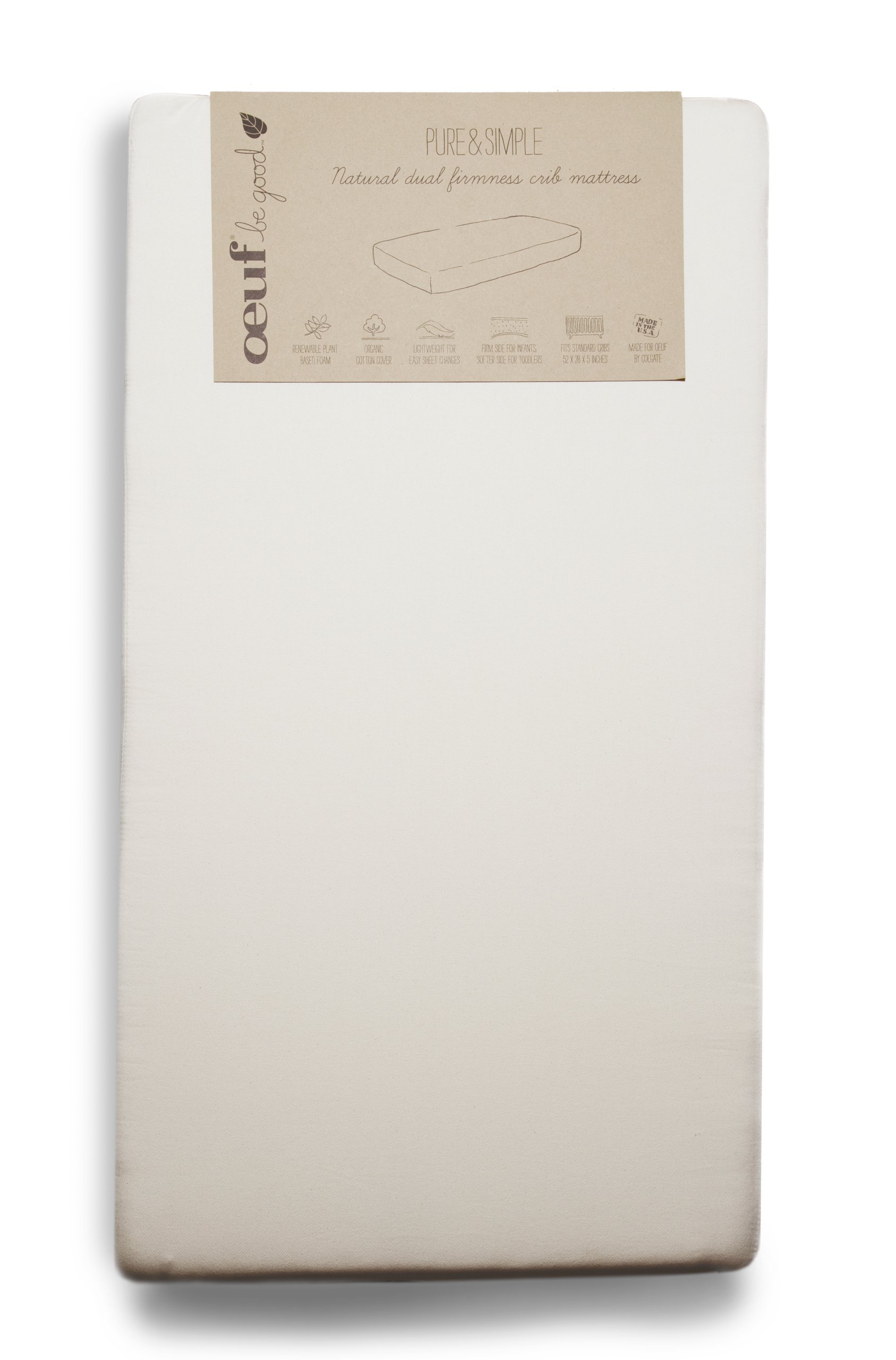 Oeuf Pure And Simple Natural Dual Firm Crib Mattress Natural - Main Image