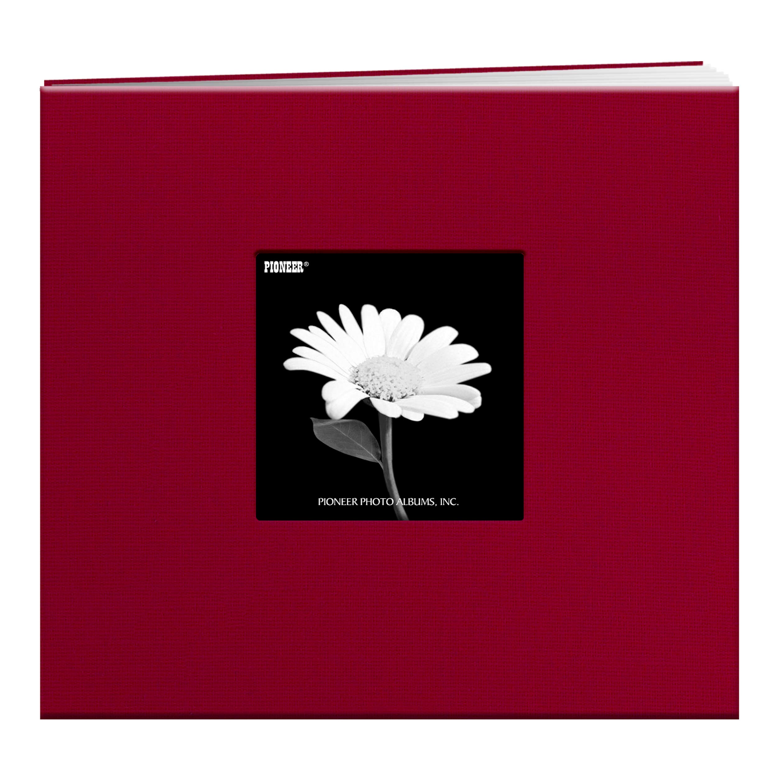 Pioneer 8 x 8-inch Book Cloth Cover Post Bound Album, Red