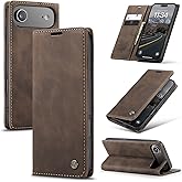 Cracedily for iPhone 17 Air Case, Flip Wallet Leather Case with Card Holder Magnetic Closure Shockproof Kickstand Protective Phone Cases Cover for iPhone 17 Air, Coffee
