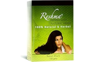 Reshma Beauty Classic Henna Hair Color | 100% Natural, For Soft Shiny Hair | Henna Hair Color, Gray Coverage| Ayurveda Hair Products (Raven Black, Pack Of 1)