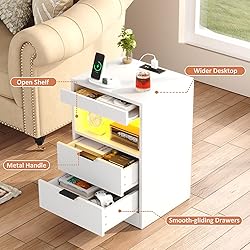 Gadroad LED Nightstand with Charging