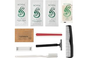 Moda West 24 Hygiene Kits - Bulk Case of Wholesale Basic Toiletry Kits for Men, Women, Travel, Charity - 12 Piece Kit, Unisex