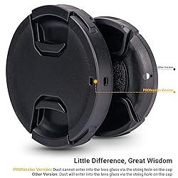 2-Pack 77mm Front Lens Cap Cover with Keeper for