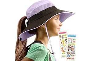 GearTOP Kids Hiking Hat, Sun Hat for Outdoors, UPF 50+ Beach Hat for Girls and Boys, Wide Brim Bucket Hat with Sun Protection