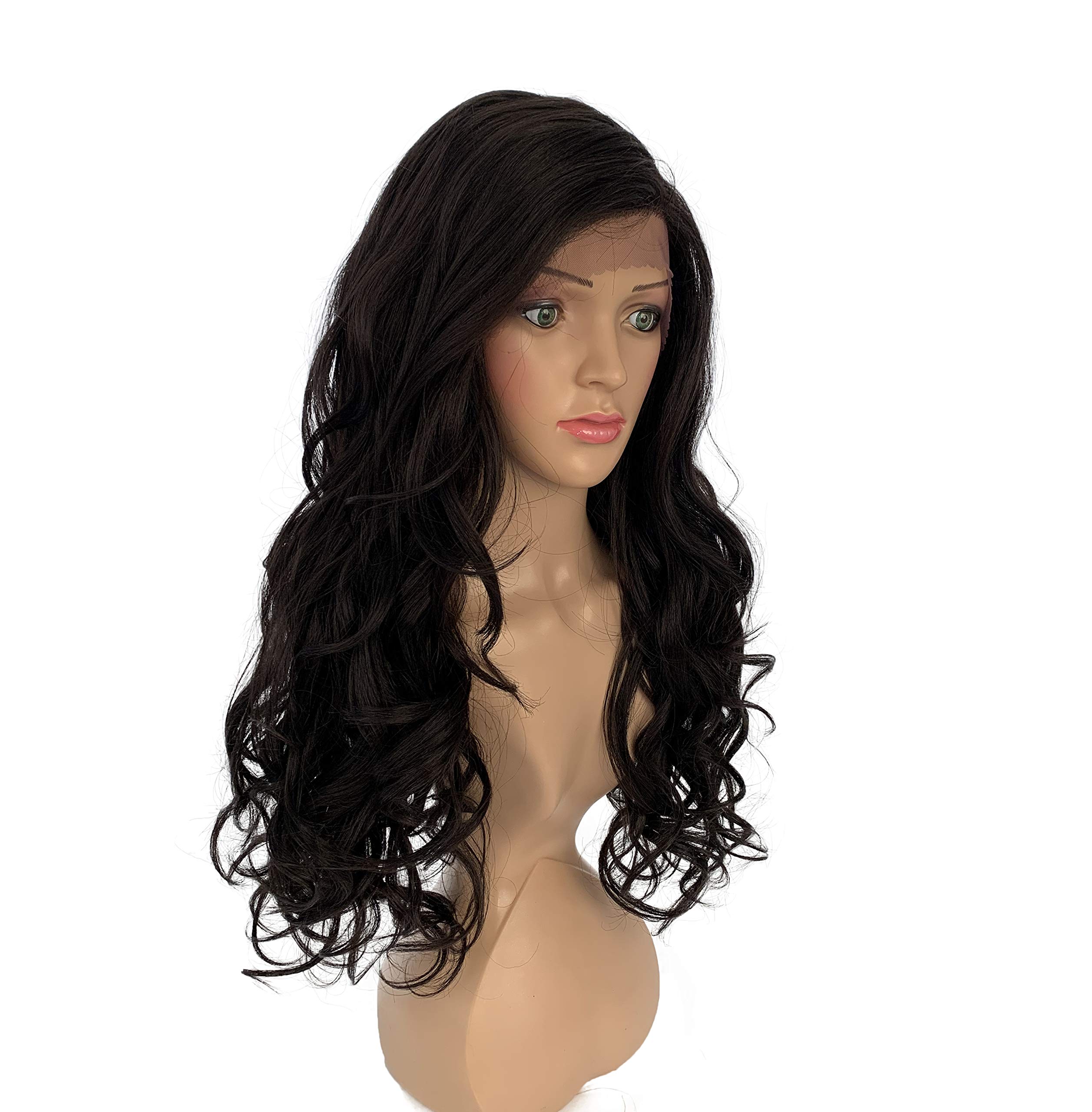 SLEEK Synthetic Lace Front Wig 22’’ Side-Part Curly Wave Synthetic Lace Wig with Baby Hair SPOTLIGHT 101 ADRIANA LACE WIG for Women Heat Resistant Fiber 245g-4